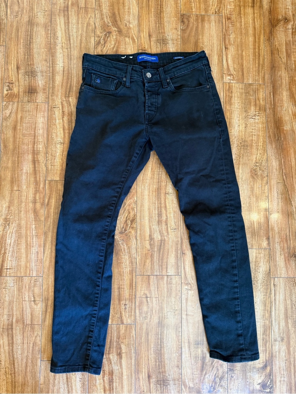Scotch & Soda Men's Black Ralston Slim Fit Jeans Size 29x30